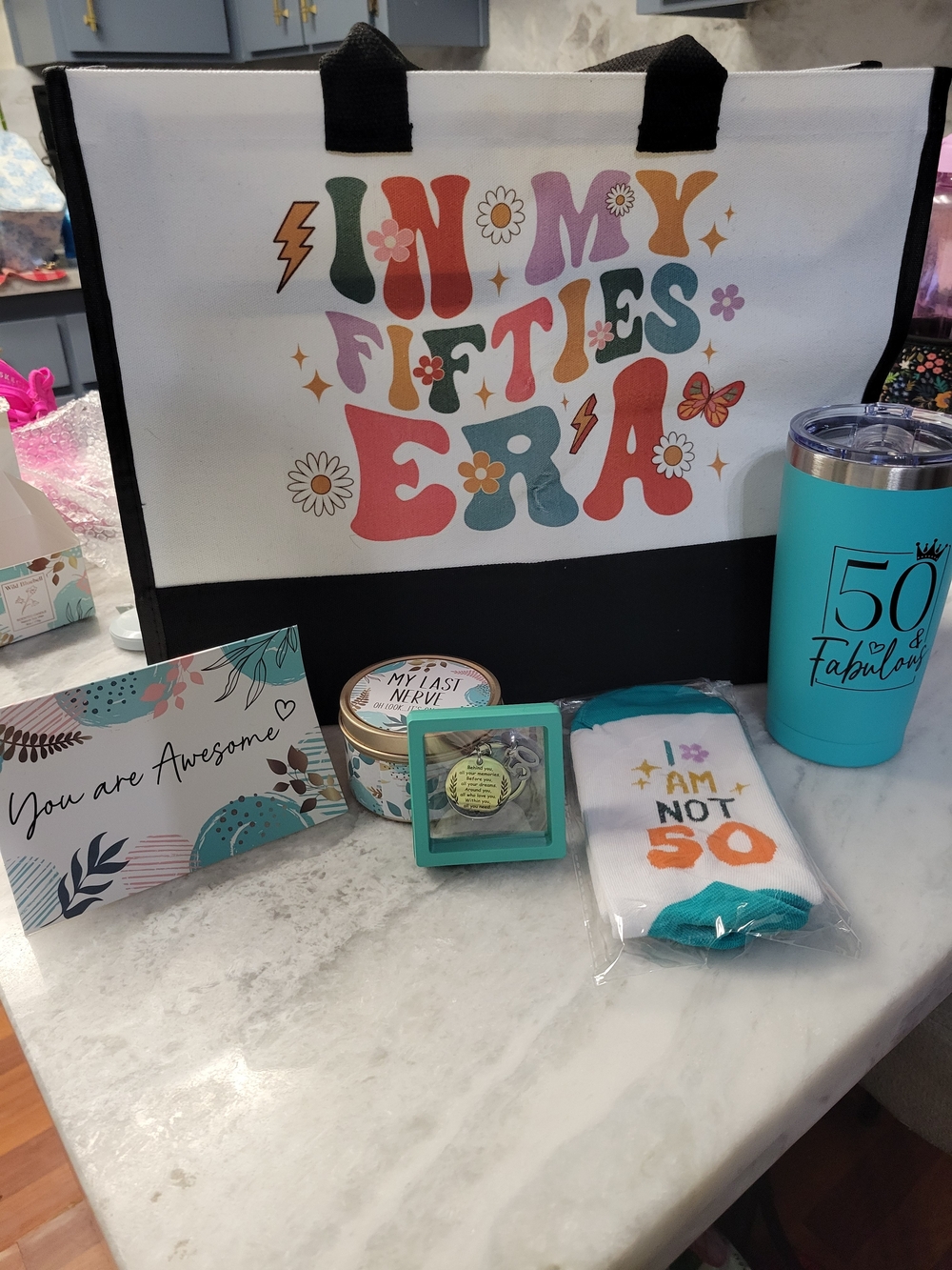 'In My Fifties Era' Gift Party Tote Bag-New In Box